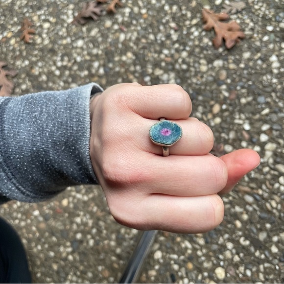 🌿 Sliced Agate Ring 🌿 - Picture 2 of 3